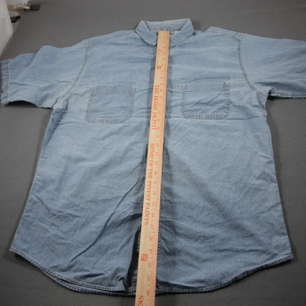 Vintage Big Mac Workwear Chambray 2 Pocket Short Sleeve Men Shirt L